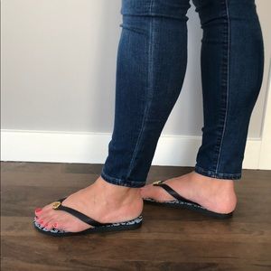 Tory Burch Gold Medallion Flip Flops